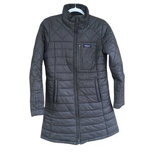 Patagonia Radalie Quilted Insulated Long Puffer Jacket Grey Women's Size Small
